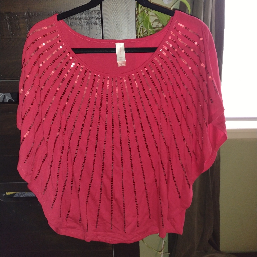 Christmas batwing blouse